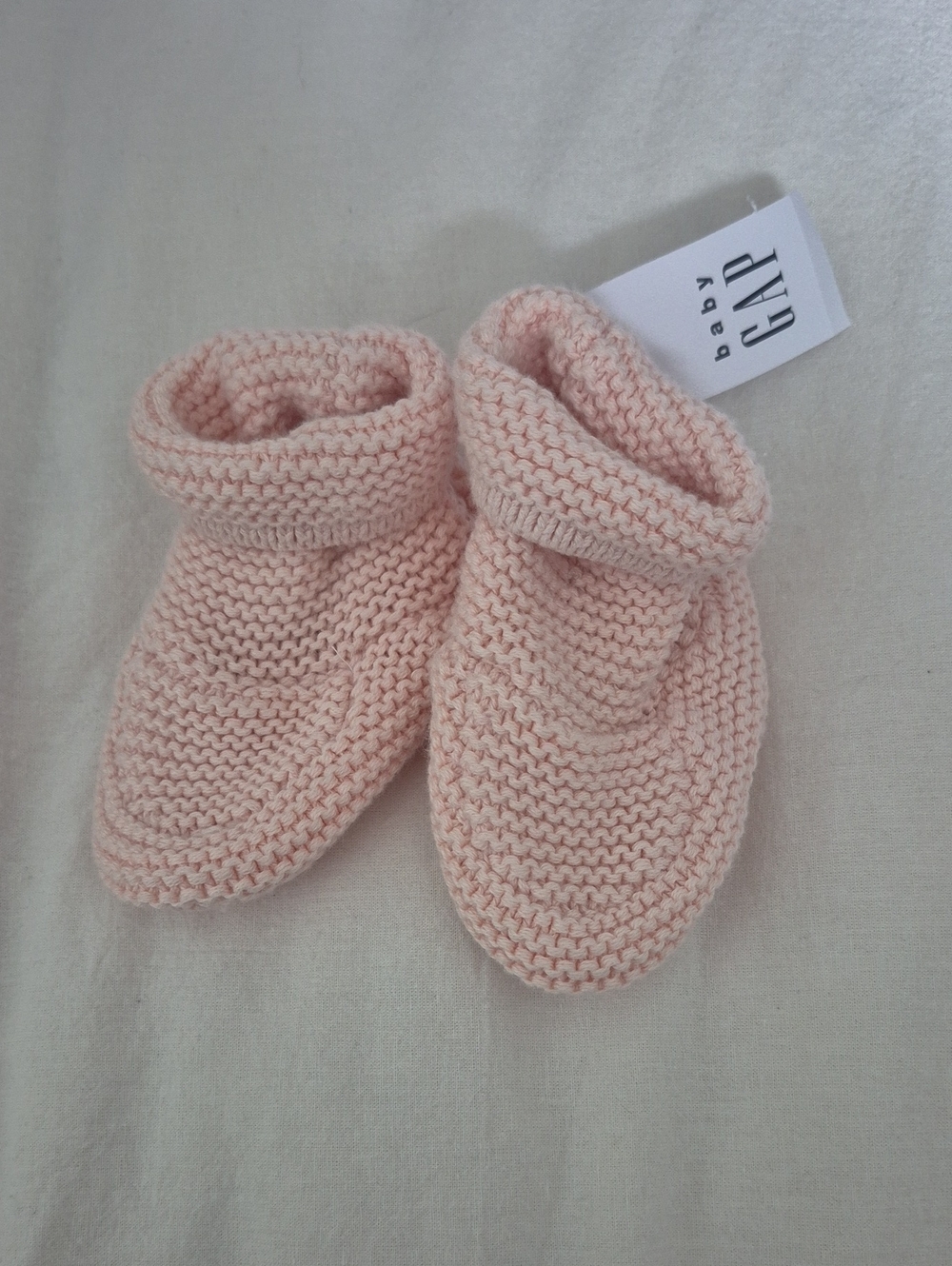 GAP Soft Pink Knit Baby Booties
